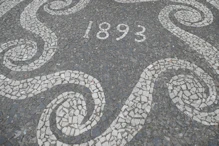 A mosaic commemorating construction