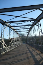 The pediestrian bridge (repurposed rail?)