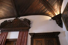 Corner of wall and ceiling