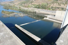 Dam and lock just upriver from