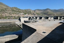 Dam and lock just upriver from
