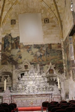 Silver altar piece at west end