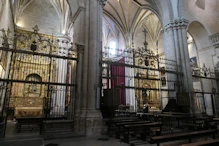 The main altars behind steel fence