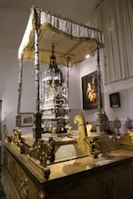 Processional cart with silver object