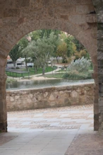 View through gate to river