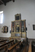 Inside small Romanesque church