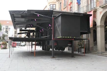 A trailer that becomes a stage