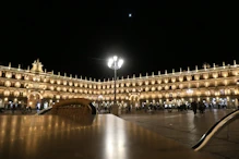 Plaza Mayor with moon