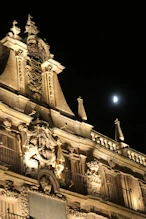 Plaza Mayor with moon