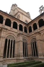 Cloister looking up to tower