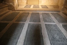 Room of cloister with tombs of great scholars