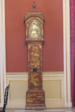 A lacquered grandfather clock