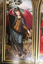 Painting of Archangel Michael looking feminine
