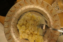 Pasta parcels with pear and blue cheese a little sweet but tasty