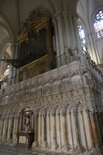 The choir screen + organ