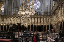 Choir stalls (lots of carved wood nad stone)