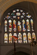 A stained glass window