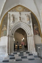 A chapel tomb entrance note the steps repeating the black and white tiling from room
