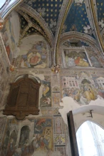 Paintings on walls of chapel tomb