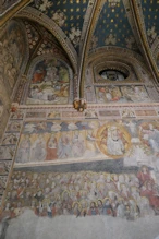 Paintings on walls of chapel tomb