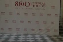 A sign about the 800 year celebration for the