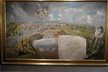 Map and view of Toledo by el Greco