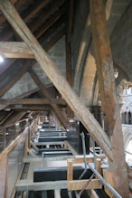 The roof over the side aisle