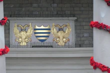 Shields inside the corporate building