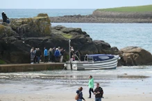 People waiting for the ferry to St Michael's Mount