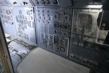 Concord controls take up half the width of the plane