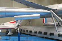 Prototype plane with small nose wheel in long nose