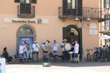 Menaggio square with brass band