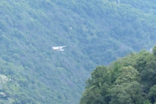 Float plane taking off