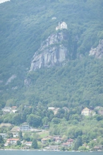 View across the lake from the town