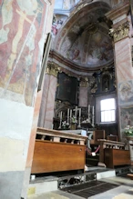 Inside church frescos