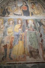 Inside church frescos