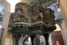 Inside church pulpit