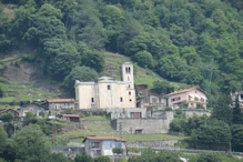 Gravedona churches on hillsides