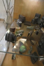 Old camera collection in restaurant in Menaggio