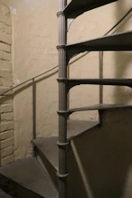 Spiral metal stair