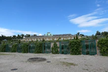 One the garde terraces with fig trees in glass houses