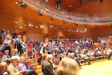 Seating in concert room at Pierre Boulez Saal