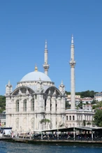 Mosque near first suspension bridge Europe to Asia