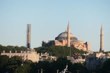 Hagia Sophia catching the sunset colours