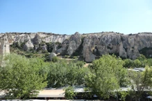 Caves in the cliff