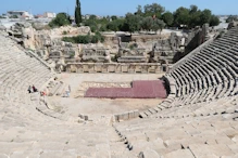 Roman amphitheatre centrl view to stage