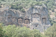 Rock carved tombs