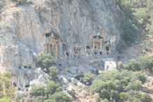 Rock carved tombs