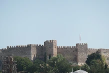 Castle overlooking ruins