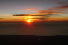 Sunset from the plane coming into Broome
